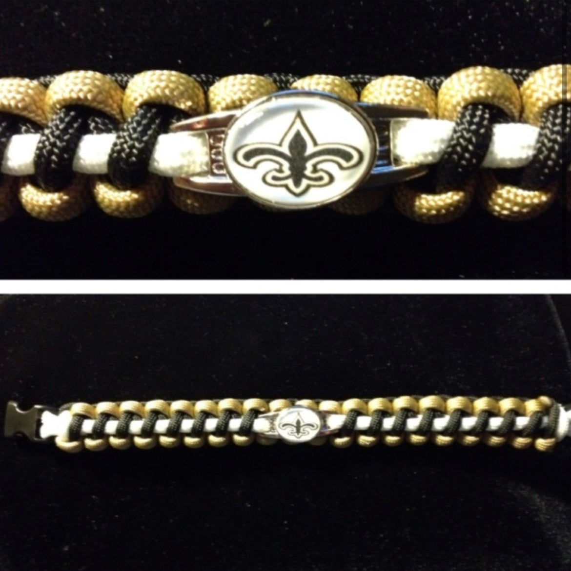 New Orleans Saints Inspired Paracord/Survival Bracelet