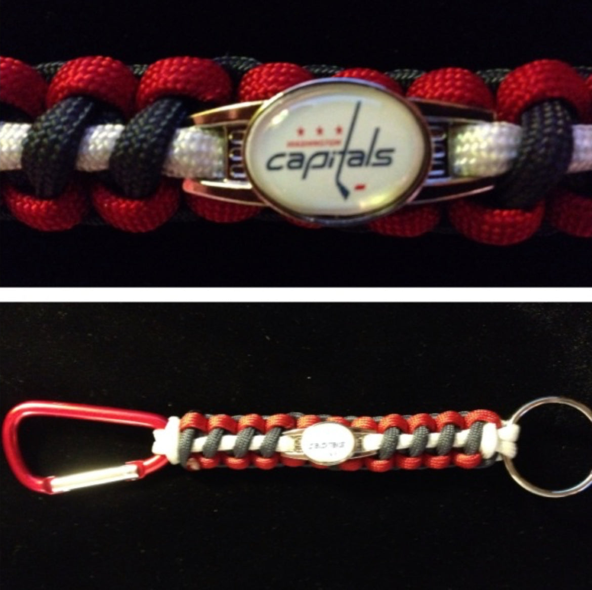 Washington Capitals Inspired Paracord/Survival Keychain