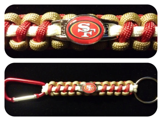 San Francisco 49ers Inspired Survival Keychain